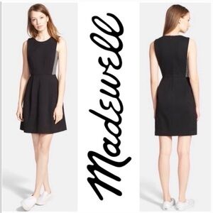 Madewell Abroad Fit & Flare Black Sleeveless Dress